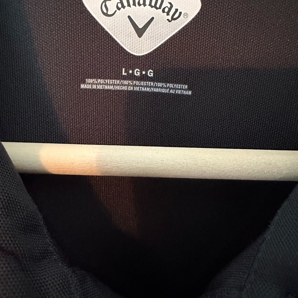 Callaway Golf  Shirt Men's Size Large Short Sleeve Black Polo Lightweight - Picture 4 of 4